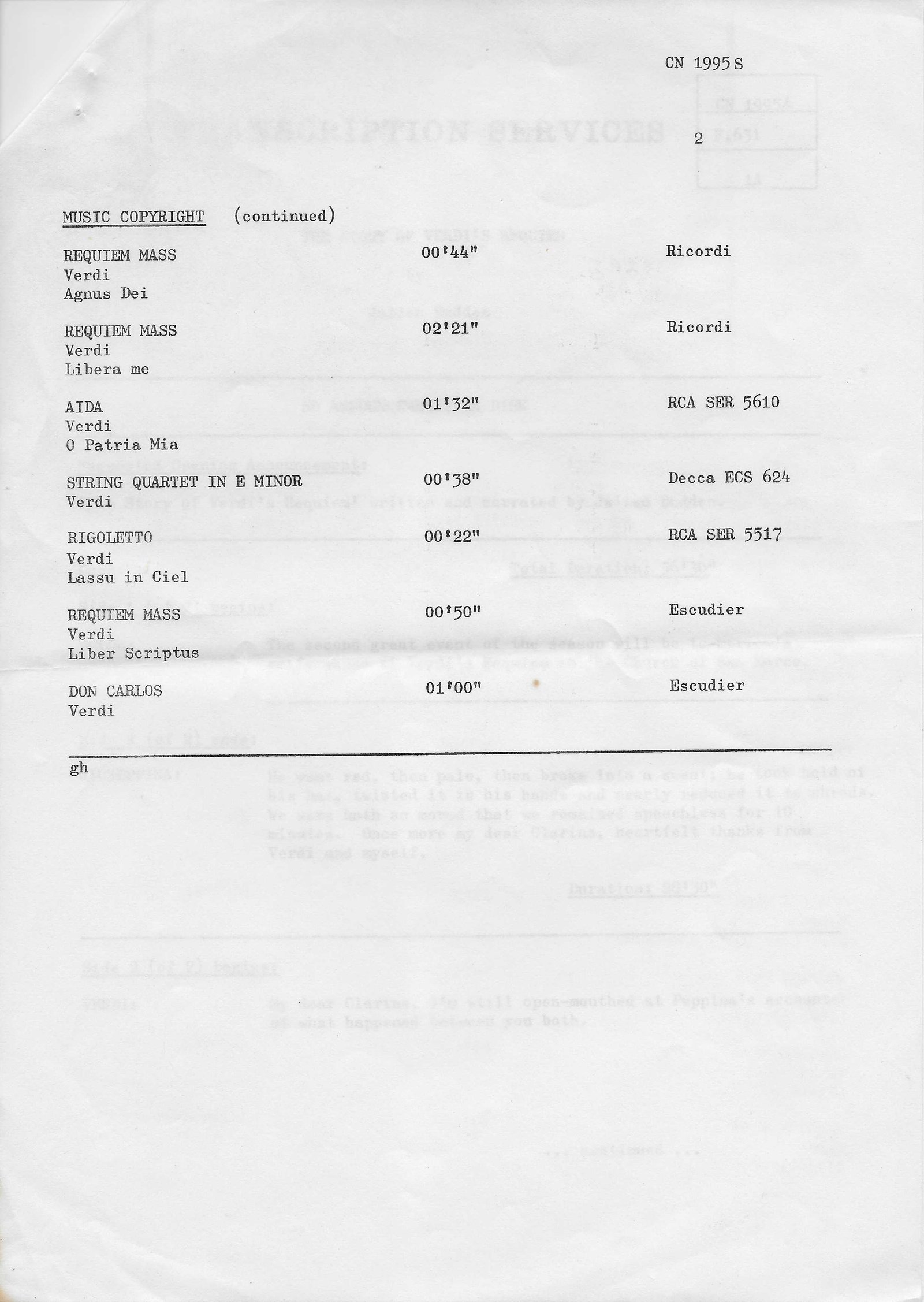 Inserts from CN 1995 S 2